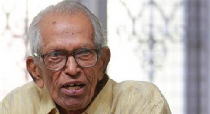 എം ടി തൻ്റെ മേഖലയിൽ നൂറ് ശതമാനം കൂറു പുലർത്തിയ വ്യക്തി ; എം കെ സാനു എം ടി തൻ്റെ മേഖലയിൽ നൂറ് ശതമാനം കൂറു പുലർത്തിയ വ്യക്തി ; എം കെ സാനു