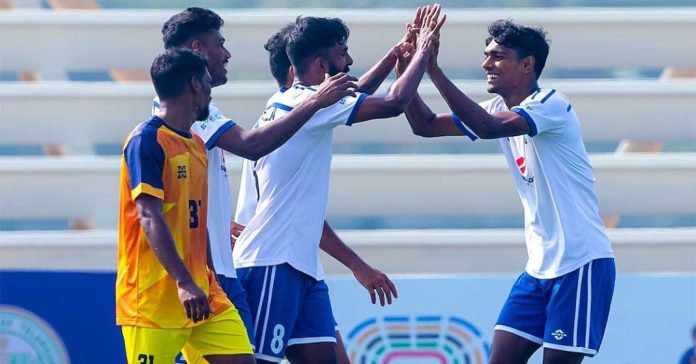 സന്തോഷ് ട്രോഫി ഫുട്ബോൾ ടൂർണമെന്റിൽ കേരളത്തിനു വിജയത്തുടക്കം ; ഗോവയെ 4–3ന് തോൽപ്പിച്ചു സന്തോഷ് ട്രോഫി ഫുട്ബോൾ ടൂർണമെന്റിൽ കേരളത്തിനു വിജയത്തുടക്കം ; ഗോവയെ 4–3ന് തോൽപ്പിച്ചു