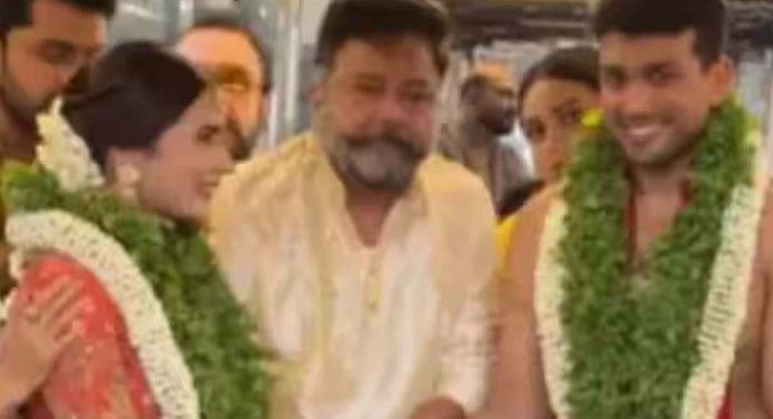 നടൻ കാളിദാസ് ജയറാമിന്റെയും തരിണിയുടെയും വിവാഹം ഗുരുവായൂരില് നടന്നു നടൻ കാളിദാസ് ജയറാമിന്റെയും തരിണിയുടെയും വിവാഹം ഗുരുവായൂരില് നടന്നു