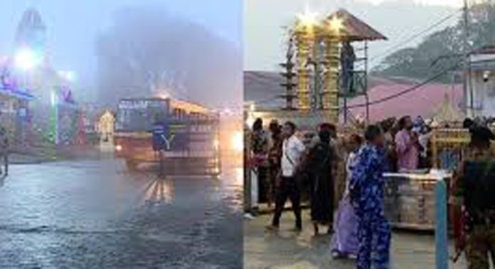 ശബരിമലയിൽ തീർത്ഥാടകരുടെ തിരക്കിന് നേരിയ കുറവ് ശബരിമലയിൽ തീർത്ഥാടകരുടെ തിരക്കിന് നേരിയ കുറവ്