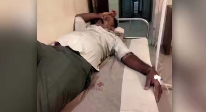 വൈദ്യുതി ലൈൻ പൊട്ടി വീണ് ബൈക്ക് യാത്രക്കാരന് ഷോക്കേറ്റു വൈദ്യുതി ലൈൻ പൊട്ടി വീണ് ബൈക്ക് യാത്രക്കാരന് ഷോക്കേറ്റു