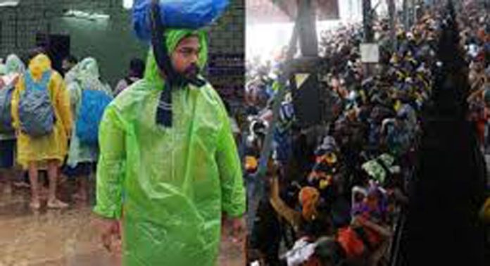 സന്നിധാനത്ത് പെയ്യുന്നത് ഈ മണ്ഡലകാലത്തെ ഏറ്റവും കനത്ത മഴ സന്നിധാനത്ത് പെയ്യുന്നത് ഈ മണ്ഡലകാലത്തെ ഏറ്റവും കനത്ത മഴ