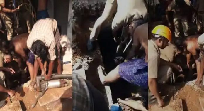 ശുചീകരണത്തിനിടെ കഴുത്തോളം സെപ്റ്റിക് ടാങ്ക് മാലിന്യത്തിൽ അകപെട്ട് യുവാവ് ; രക്ഷകരായത് ഫയർ ആന്റ് റെസ്ക്യൂ സംഘം ശുചീകരണത്തിനിടെ കഴുത്തോളം സെപ്റ്റിക് ടാങ്ക് മാലിന്യത്തിൽ അകപെട്ട് യുവാവ് ; രക്ഷകരായത് ഫയർ ആന്റ് റെസ്ക്യൂ സംഘം
