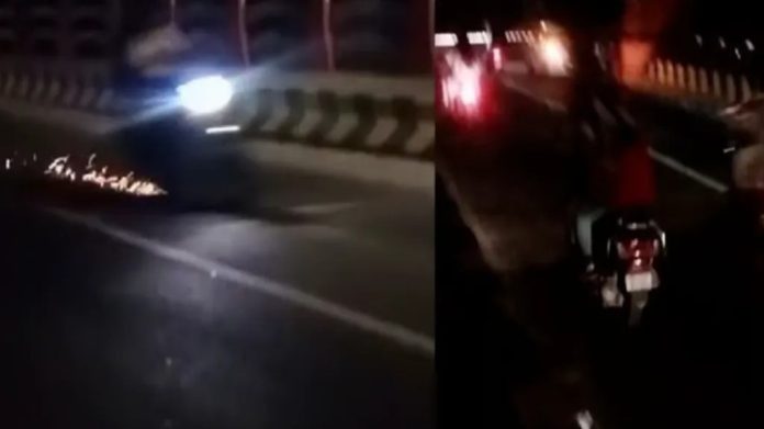 പാലത്തിന് മുകളിൽ യുവാക്കളുടെ അഭ്യാസം ; ലൈസൻസ് റദ്ദാക്കുമെന്ന് മുന്നറിയിപ്പ് പാലത്തിന് മുകളിൽ യുവാക്കളുടെ അഭ്യാസം ; ലൈസൻസ് റദ്ദാക്കുമെന്ന് മുന്നറിയിപ്പ്