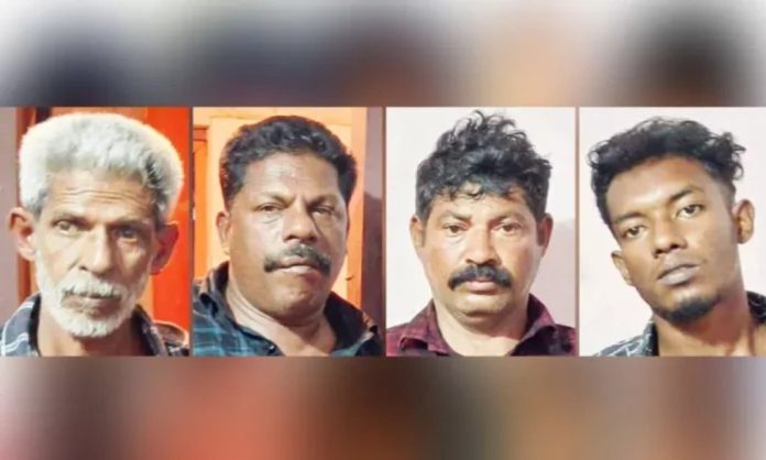 നാല് കിലോ കഞ്ചാവുമായി നാലുപേർ പിടിയിൽ നാല് കിലോ കഞ്ചാവുമായി നാലുപേർ പിടിയിൽ