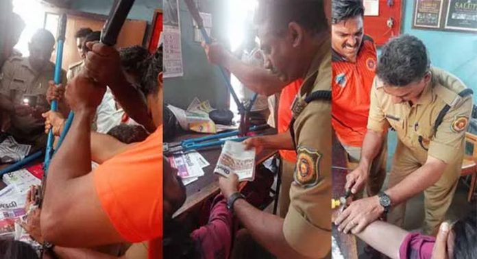 പോലീസ് അറസ്റ്റ് ചെയ്ത പ്രതിയുടെ കൈ നീരു വെച്ച് സ്റ്റീല് വള മുറുകി ; ഫയര് ഫോഴ്സ് സംഘം വള മുറിച്ചു നീക്കി പോലീസ് അറസ്റ്റ് ചെയ്ത പ്രതിയുടെ കൈ നീരു വെച്ച് സ്റ്റീല് വള മുറുകി ; ഫയര് ഫോഴ്സ് സംഘം വള മുറിച്ചു നീക്കി