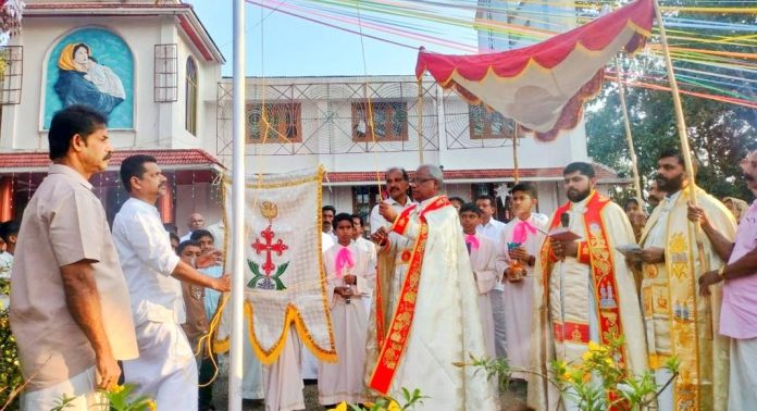 വെച്ചൂച്ചിറ നിരവ് സെന്റ് മേരീസ് ദേവാലയത്തിലെ തിരുന്നാള് ആഘോഷത്തിന് തുടക്കമായി വെച്ചൂച്ചിറ നിരവ് സെന്റ് മേരീസ് ദേവാലയത്തിലെ തിരുന്നാള് ആഘോഷത്തിന് തുടക്കമായി