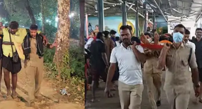 കാനനപാതയിൽ കുടുങ്ങിയ അയ്യപ്പന്മാർക്ക് രക്ഷകരായെത്തി ശബരിമല സ്ട്രച്ചർ സർവീസ് ടീം കാനനപാതയിൽ കുടുങ്ങിയ അയ്യപ്പന്മാർക്ക് രക്ഷകരായെത്തി ശബരിമല സ്ട്രച്ചർ സർവീസ് ടീം