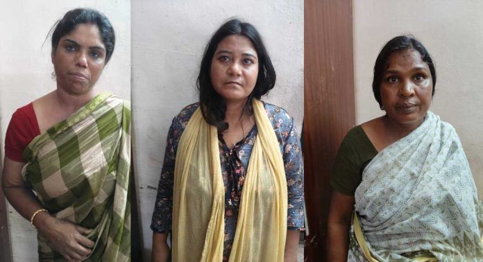 ക്ഷേത്രപൂജാ തിരക്കിനിടയിലെ മോഷണങ്ങള് മൂന്ന് തമിഴ് സ്ത്രീകള് അറസ്റ്റില് ക്ഷേത്രപൂജാ തിരക്കിനിടയിലെ മോഷണങ്ങള് മൂന്ന് തമിഴ് സ്ത്രീകള് അറസ്റ്റില്