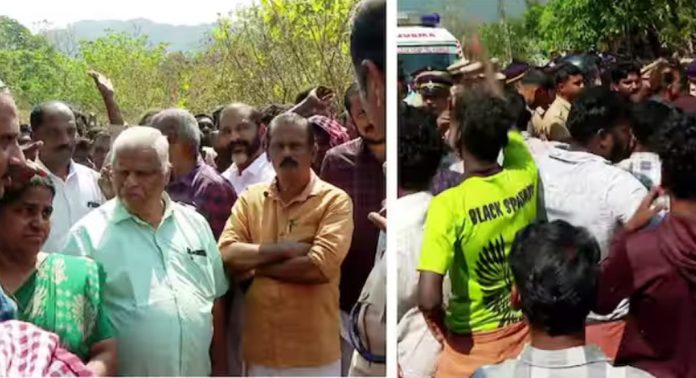 ആറളത്ത് വൻ ജനകീയ പ്രതിഷേധം ; മൃതദേഹവുമായി എത്തിയ ആംബുലൻസ് ജനക്കൂട്ടം തടഞ്ഞു ആറളത്ത് വൻ ജനകീയ പ്രതിഷേധം ; മൃതദേഹവുമായി എത്തിയ ആംബുലൻസ് ജനക്കൂട്ടം തടഞ്ഞു