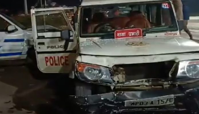 ബിജെപി അധ്യക്ഷൻ്റെ വാഹനത്തിൽ ഇടിച്ച ശേഷം രക്ഷപെടാൻ ശ്രമം : ട്രക്ക് ഡ്രൈവറെ പിന്തുടർന്ന് പിടികൂടി പോലീസ് ബിജെപി അധ്യക്ഷൻ്റെ വാഹനത്തിൽ ഇടിച്ച ശേഷം രക്ഷപെടാൻ ശ്രമം : ട്രക്ക് ഡ്രൈവറെ പിന്തുടർന്ന് പിടികൂടി പോലീസ്
