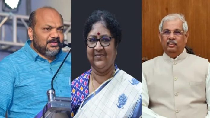 ഗവര്ണറുമായി കൂടിക്കാഴ്ച നടത്തി മന്ത്രിമാരായ പി രാജീവും ആര് ബിന്ദുവും ഗവര്ണറുമായി കൂടിക്കാഴ്ച നടത്തി മന്ത്രിമാരായ പി രാജീവും ആര് ബിന്ദുവും