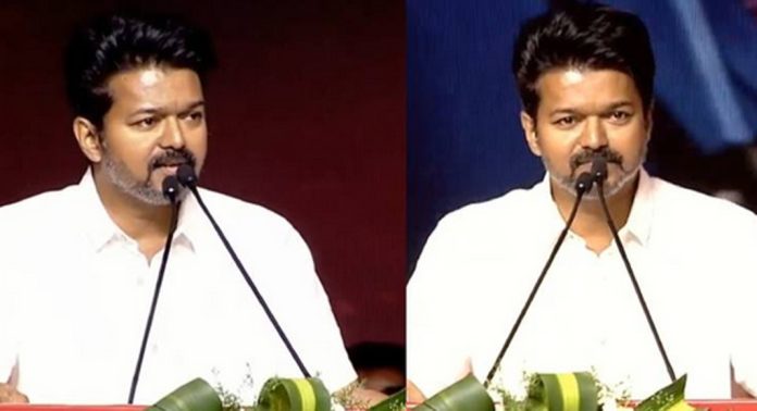 തമിഴ് ഭാഷ അതിപ്രധാനമായ വികാരമെന്ന് ടിവികെ അധ്യക്ഷൻ വിജയ് തമിഴ് ഭാഷ അതിപ്രധാനമായ വികാരമെന്ന് ടിവികെ അധ്യക്ഷൻ വിജയ്