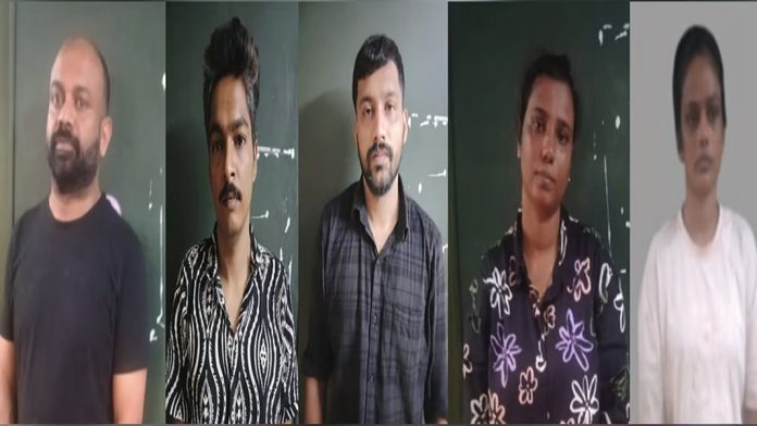 തൃശൂരിൽ യുവതിയെ തട്ടിക്കൊണ്ടുപോയി ആക്രമിച്ച അഞ്ചംഗ സംഘം പിടിയിൽ തൃശൂരിൽ യുവതിയെ തട്ടിക്കൊണ്ടുപോയി ആക്രമിച്ച അഞ്ചംഗ സംഘം പിടിയിൽ