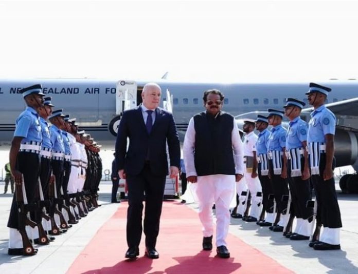 ന്യൂസിലൻഡ് പ്രധാനമന്ത്രി ക്രിസ്റ്റഫർ ലക്സൺ ഡൽഹിയിലെത്തി ന്യൂസിലൻഡ് പ്രധാനമന്ത്രി ക്രിസ്റ്റഫർ ലക്സൺ ഡൽഹിയിലെത്തി