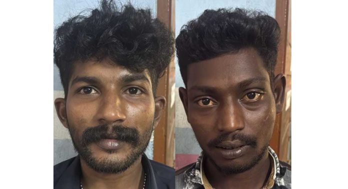 കഞ്ചാവ് കൈവശം വെച്ചതിനും ഉപയോഗിച്ചതിനും രണ്ട് യുവാക്കളെ പിടികൂടി കഞ്ചാവ് കൈവശം വെച്ചതിനും ഉപയോഗിച്ചതിനും രണ്ട് യുവാക്കളെ പിടികൂടി