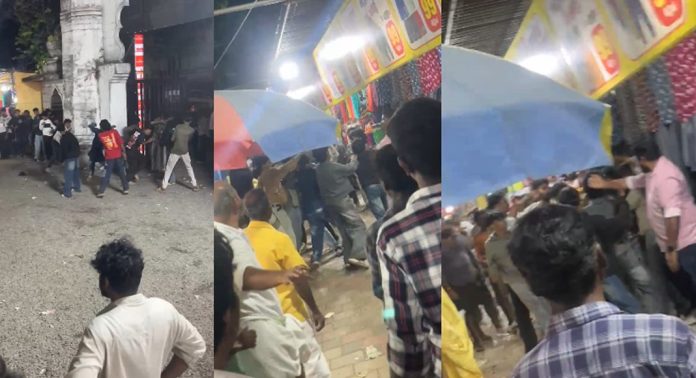 തിരുനക്കര ഉത്സവത്തിനിടെ കുരുമുളക് സ്പ്രേയും വടിവാള് വീശലും ; ദൃശ്യങ്ങള് പുറത്ത് തിരുനക്കര ഉത്സവത്തിനിടെ കുരുമുളക് സ്പ്രേയും വടിവാള് വീശലും ; ദൃശ്യങ്ങള് പുറത്ത്