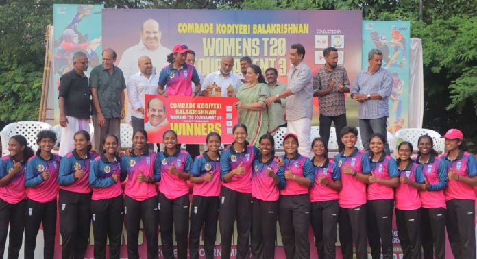 കോടിയേരി ബാലകൃഷ്ണൻ വനിതാ ട്വൻ്റി 20 ക്രിക്കറ്റ് ടൂർണമെൻ്റിൽ ട്രിവാൺഡ്രം റോയൽസ് ചാമ്പ്യന്മാർ കോടിയേരി ബാലകൃഷ്ണൻ വനിതാ ട്വൻ്റി 20 ക്രിക്കറ്റ് ടൂർണമെൻ്റിൽ ട്രിവാൺഡ്രം റോയൽസ് ചാമ്പ്യന്മാർ