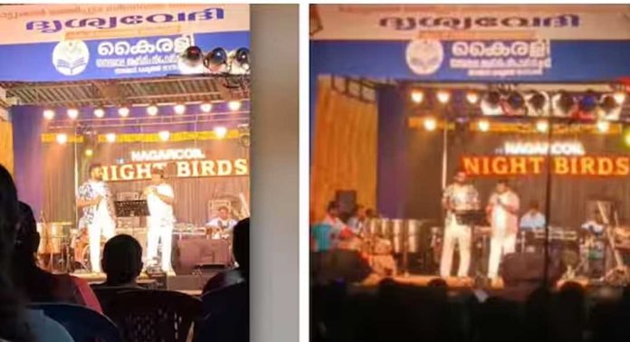 കൊല്ലത്ത് ക്ഷേത്രോത്സവത്തിലെ ഗാനമേളയിൽ ആർഎസ്എസ് ഗണഗീതം ; നടപടി ആവശ്യപ്പെട്ട് പോലീസിൽ പരാതി കൊല്ലത്ത് ക്ഷേത്രോത്സവത്തിലെ ഗാനമേളയിൽ ആർഎസ്എസ് ഗണഗീതം ; നടപടി ആവശ്യപ്പെട്ട് പോലീസിൽ പരാതി
