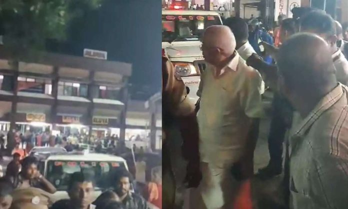 പോലീസുകാരൻ പിടിച്ചു തള്ളിയ മദ്യപൻ തലയടിച്ചു വീണു ; മന്ത്രിയെ തടഞ്ഞ് നാട്ടുകാർ പോലീസുകാരൻ പിടിച്ചു തള്ളിയ മദ്യപൻ തലയടിച്ചു വീണു ; മന്ത്രിയെ തടഞ്ഞ് നാട്ടുകാർ