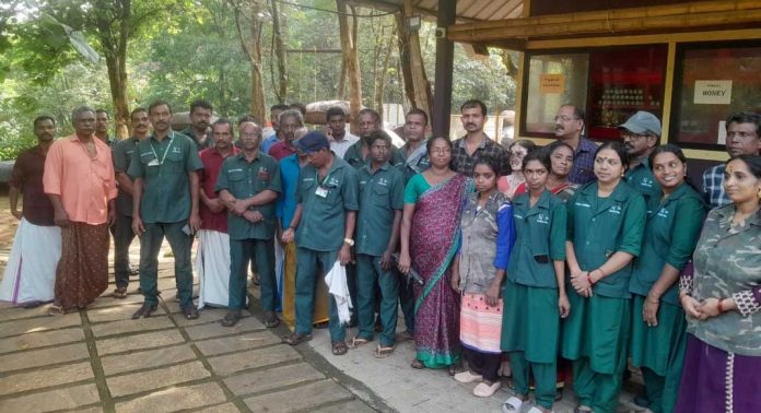 അടവി കുട്ടവഞ്ചി സവാരി കേന്ദ്രത്തിൽ ജീവനക്കാർ അനിശ്ചിതകാല സമരം ആരംഭിച്ചു അടവി കുട്ടവഞ്ചി സവാരി കേന്ദ്രത്തിൽ ജീവനക്കാർ അനിശ്ചിതകാല സമരം ആരംഭിച്ചു