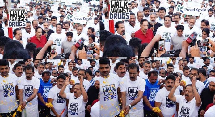 ലഹരിക്കെതിരെ രമേശ് ചെന്നിത്തലയുടെ നേതൃത്വത്തിൽ 29ന് സമൂഹ നടത്തം ലഹരിക്കെതിരെ രമേശ് ചെന്നിത്തലയുടെ നേതൃത്വത്തിൽ 29ന് സമൂഹ നടത്തം