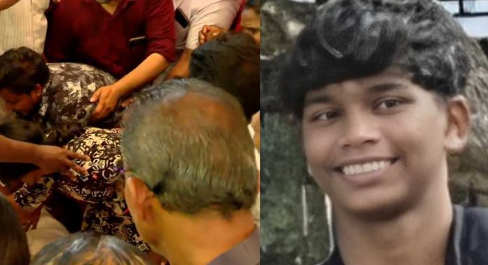 നിലമ്പൂർ വെള്ളക്കെട്ടയിൽ ഷോക്കേറ്റ് മരിച്ച പതിനഞ്ചുകാരൻ അനന്തുവിന് കണ്ണീരോടെ വിട നൽകി നാട് നിലമ്പൂർ വെള്ളക്കെട്ടയിൽ ഷോക്കേറ്റ് മരിച്ച പതിനഞ്ചുകാരൻ അനന്തുവിന് കണ്ണീരോടെ വിട നൽകി നാട്