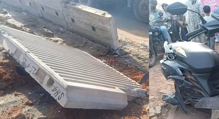കൊട്ടിയത്ത് ദേശീയപാത നിർമ്മാണത്തിനിടെ സ്ലാബ് ഇളകി വീണ് അപകടം കൊട്ടിയത്ത് ദേശീയപാത നിർമ്മാണത്തിനിടെ സ്ലാബ് ഇളകി വീണ് അപകടം