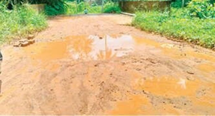 ചെളിക്കുളമായി വെട്ടിക്കൽ പാലം അപ്രോച്ച് റോഡ് ചെളിക്കുളമായി വെട്ടിക്കൽ പാലം അപ്രോച്ച് റോഡ്