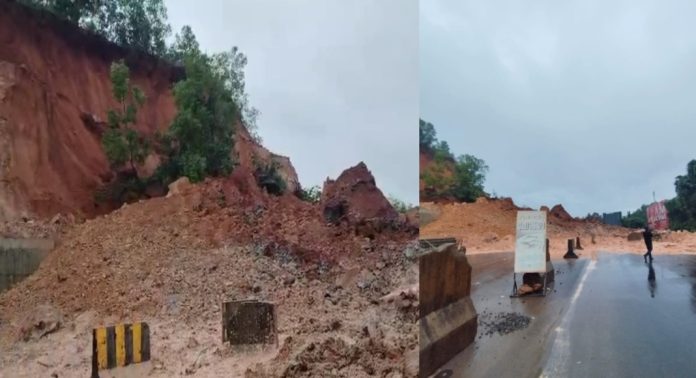 കാസർഗോഡ് ചെറുവത്തൂരിൽ മണ്ണിടിച്ചിലുണ്ടായ ദേശീയപാതയിലൂടെ ഗതാഗതം ഭാഗികമായി പുനസ്ഥാപിച്ചു കാസർഗോഡ് ചെറുവത്തൂരിൽ മണ്ണിടിച്ചിലുണ്ടായ ദേശീയപാതയിലൂടെ ഗതാഗതം ഭാഗികമായി പുനസ്ഥാപിച്ചു