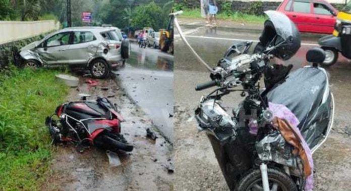 പാലാ തൊടുപുഴ റോഡില് കാറും ബൈക്കും കൂട്ടിയിടിച്ച് അപകടം ; രണ്ട് സ്ത്രീകള് മരിച്ചു പാലാ തൊടുപുഴ റോഡില് കാറും ബൈക്കും കൂട്ടിയിടിച്ച് അപകടം ; രണ്ട് സ്ത്രീകള് മരിച്ചു