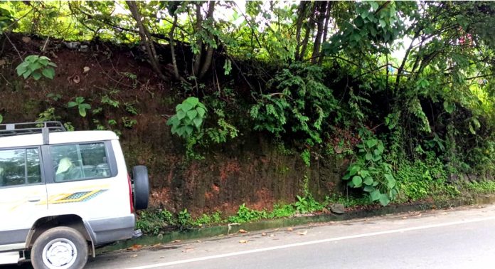 വാഹന യാത്രികര്ക്ക് അപകട ഭീഷണി ഉയര്ത്തി റോഡരികിലെ കട്ടിംങ് വാഹന യാത്രികര്ക്ക് അപകട ഭീഷണി ഉയര്ത്തി റോഡരികിലെ കട്ടിംങ്