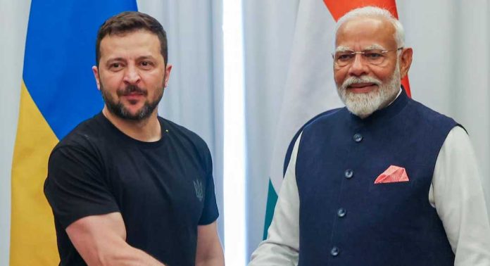 റഷ്യയുമായുള്ള യുദ്ധം അവസാനിപ്പിക്കാൻ ഇന്ത്യയുടെ സംഭാവന യുക്രെയ്ൻ പ്രതീക്ഷിക്കുന്നു : വൊളോഡിമിർ സെലെൻസ്കി റഷ്യയുമായുള്ള യുദ്ധം അവസാനിപ്പിക്കാൻ ഇന്ത്യയുടെ സംഭാവന യുക്രെയ്ൻ പ്രതീക്ഷിക്കുന്നു : വൊളോഡിമിർ സെലെൻസ്കി