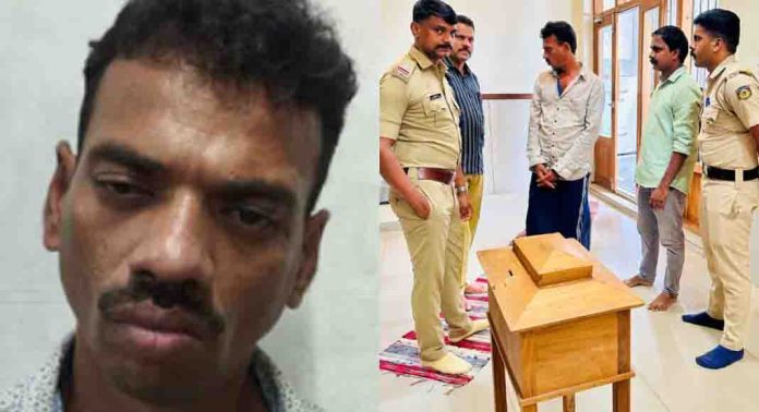 നേര്ച്ചപ്പെട്ടി പൊളിച്ച് മോഷണം നടത്തിയ പ്രതി പിടിയില് നേര്ച്ചപ്പെട്ടി പൊളിച്ച് മോഷണം നടത്തിയ പ്രതി പിടിയില്