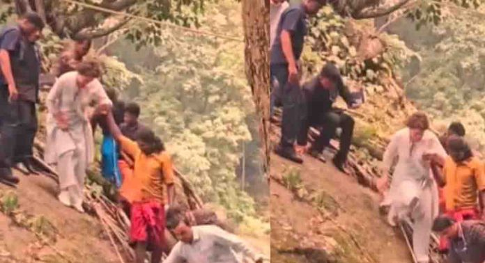 ചോലനായ്ക്കരുടെ പ്രശ്നങ്ങളറിയാൻ കരുളായി വനത്തിൽ കാടും കൂറ്റൻ പാറയും കയറി പ്രിയങ്ക ഗാന്ധി ചോലനായ്ക്കരുടെ പ്രശ്നങ്ങളറിയാൻ കരുളായി വനത്തിൽ കാടും കൂറ്റൻ പാറയും കയറി പ്രിയങ്ക ഗാന്ധി