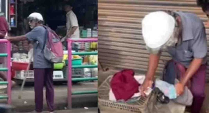 അന്ധനായി അഭിനയിച്ച് ഭിക്ഷാടനം നടത്തി വന്നയാളുടെ കള്ളത്തരം പൊളിച്ച് നാട്ടുകാർ അന്ധനായി അഭിനയിച്ച് ഭിക്ഷാടനം നടത്തി വന്നയാളുടെ കള്ളത്തരം പൊളിച്ച് നാട്ടുകാർ