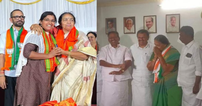 കോൺഗ്രസിൽ ചേർന്ന ബിജെപി നേതാവ് തിരികെയെത്തി ; ഷാളണിയിച്ച് സ്വീകരിച്ച് കെ. സുരേന്ദ്രൻ കോൺഗ്രസിൽ ചേർന്ന ബിജെപി നേതാവ് തിരികെയെത്തി ; ഷാളണിയിച്ച് സ്വീകരിച്ച് കെ. സുരേന്ദ്രൻ