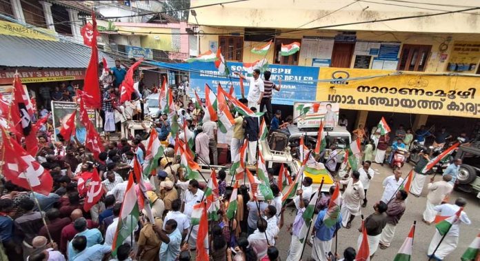 റാന്നിയിൽ കൊട്ടിക്കലാശം ഗംഭീരമാക്കി മൂന്നു മുന്നണികളും റാന്നിയിൽ കൊട്ടിക്കലാശം ഗംഭീരമാക്കി മൂന്നു മുന്നണികളും