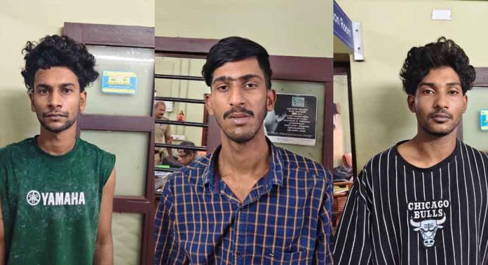 വരാപ്പുഴയിൽ നിന്നും ബൈക്ക് മോഷ്ടിച്ച് കടന്നു ; യാത്രയ്ക്കിടെ കാസർകോട് അപകടത്തിൽപ്പെട്ടു ; 3 യുവാക്കൾ പിടിയിൽ വരാപ്പുഴയിൽ നിന്നും ബൈക്ക് മോഷ്ടിച്ച് കടന്നു ; യാത്രയ്ക്കിടെ കാസർകോട് അപകടത്തിൽപ്പെട്ടു ; 3 യുവാക്കൾ പിടിയിൽ