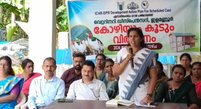 ഏനാദിമംഗലം പഞ്ചായത്തിലെ ഗുണഭോക്താക്കള്ക്ക് 20 കോഴികുഞ്ഞുങ്ങളെയും കൂടും കോഴിതീറ്റയും പാത്രങ്ങളും വിതരണം ചെയ്തു ഏനാദിമംഗലം പഞ്ചായത്തിലെ ഗുണഭോക്താക്കള്ക്ക് 20 കോഴികുഞ്ഞുങ്ങളെയും കൂടും കോഴിതീറ്റയും പാത്രങ്ങളും വിതരണം ചെയ്തു