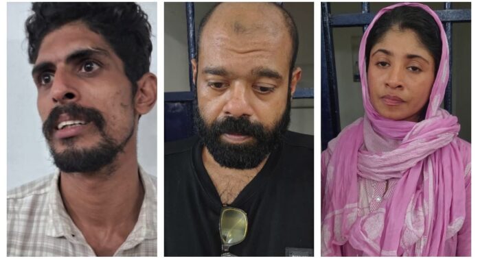 പയ്യന്നൂരിൽ എംഡിഎംഎയും ഹാഷിഷ് ഓയിലുമായി ദമ്പതികളടക്കം മൂന്ന് പേർ പിടിയിൽ പയ്യന്നൂരിൽ എംഡിഎംഎയും ഹാഷിഷ് ഓയിലുമായി ദമ്പതികളടക്കം മൂന്ന് പേർ പിടിയിൽ