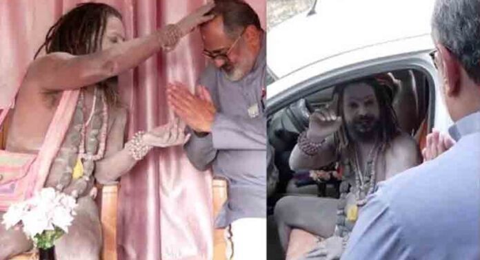 നേമത്ത് രാജീവ് ചന്ദ്രശേഖറിനെ കാണാനെത്തി അഘോരി സന്യാസി നേമത്ത് രാജീവ് ചന്ദ്രശേഖറിനെ കാണാനെത്തി അഘോരി സന്യാസി