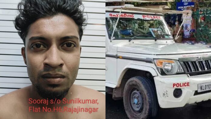 തമ്പാനൂരിൽ ഡ്യൂട്ടിക്കിടെ പോലീസുകാരനെ മർദ്ദിച്ച കേസിൽ ഒരാൾ പിടിയിൽ തമ്പാനൂരിൽ ഡ്യൂട്ടിക്കിടെ പോലീസുകാരനെ മർദ്ദിച്ച കേസിൽ ഒരാൾ പിടിയിൽ