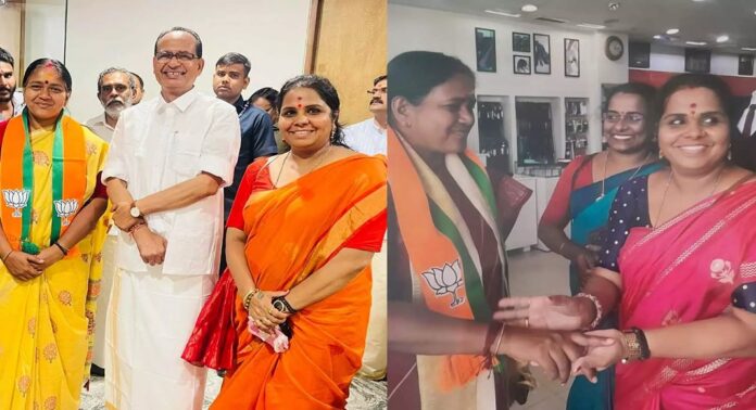 പാലക്കാട് വയോധികക്ക് പണം നല്കിയ സ്ത്രീ ശോഭാ സുരേന്ദ്രനൊപ്പം നില്ക്കുന്ന ചിത്രങ്ങള് കോണ്ഗ്രസ് പുറത്തുവിട്ടു പാലക്കാട് വയോധികക്ക് പണം നല്കിയ സ്ത്രീ ശോഭാ സുരേന്ദ്രനൊപ്പം നില്ക്കുന്ന ചിത്രങ്ങള് കോണ്ഗ്രസ് പുറത്തുവിട്ടു