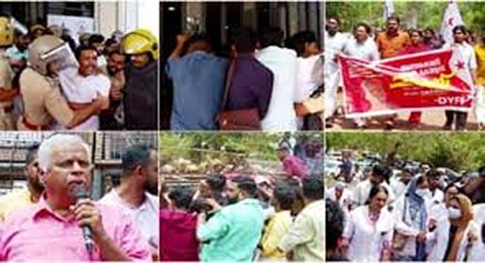 ഡെന്റൽ കോളേജിലെ വിദ്യാർഥി നിധിൻ രാജിന്റെ മരണത്തിൽ വിദ്യാർഥി-യുവജന പ്രതിഷേധം കത്തുന്നു ഡെന്റൽ കോളേജിലെ വിദ്യാർഥി നിധിൻ രാജിന്റെ മരണത്തിൽ വിദ്യാർഥി-യുവജന പ്രതിഷേധം കത്തുന്നു