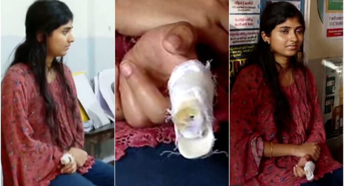 തൃശ്ശൂരിൽ ഇടതു കൈവിരലില് മുറിവ് പറ്റിയ യുവതിക്ക് വോട്ട് നിഷേധിച്ചു ; നീണ്ട പ്രതിഷേധത്തിനൊടുവിൽ അക്ഷര വോട്ടിട്ടു തൃശ്ശൂരിൽ ഇടതു കൈവിരലില് മുറിവ് പറ്റിയ യുവതിക്ക് വോട്ട് നിഷേധിച്ചു ; നീണ്ട പ്രതിഷേധത്തിനൊടുവിൽ അക്ഷര വോട്ടിട്ടു