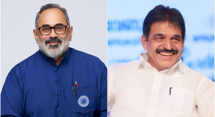 കെസിക്കായി കേരള – കേന്ദ്ര ബിജെപി നേതൃത്വങ്ങൾ തമ്മിൽ തർക്കം ; ട്രോളിന് മറുപടി നൽകി രാജീവ് ചന്ദ്രശേഖർ കെസിക്കായി കേരള – കേന്ദ്ര ബിജെപി നേതൃത്വങ്ങൾ തമ്മിൽ തർക്കം ; ട്രോളിന് മറുപടി നൽകി രാജീവ് ചന്ദ്രശേഖർ