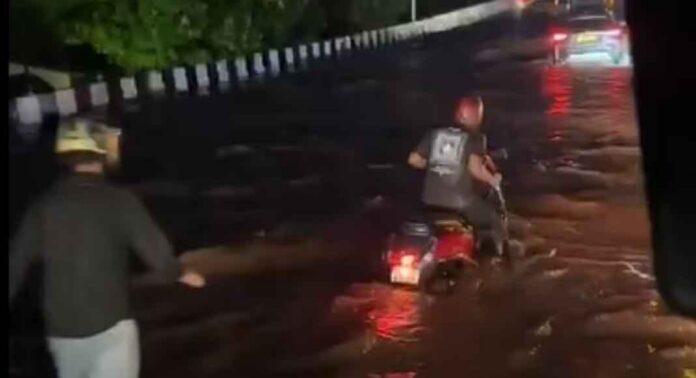 മഴ പെയ്ത് തോർന്നപ്പോൾ ദേശീയപാത കുളമായി ; വാഹനവുമായി നീന്തിക്കയറി യാത്രക്കാർ മഴ പെയ്ത് തോർന്നപ്പോൾ ദേശീയപാത കുളമായി ; വാഹനവുമായി നീന്തിക്കയറി യാത്രക്കാർ