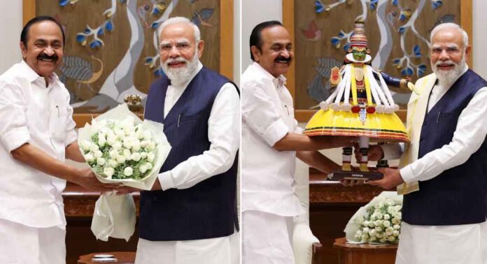 പ്രധാനമന്ത്രിയുമായി കൂടിക്കാഴ്ച നടത്തി മുഖ്യമന്ത്രി വിഡി സതീശൻ പ്രധാനമന്ത്രിയുമായി കൂടിക്കാഴ്ച നടത്തി മുഖ്യമന്ത്രി വിഡി സതീശൻ