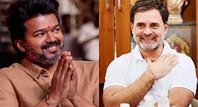 തമിഴക വെട്രി കഴകം കോൺഗ്രസുമായി നടത്തിയ ചർച്ചകൾ ധാരണയിലെത്തിയതായി സൂചന തമിഴക വെട്രി കഴകം കോൺഗ്രസുമായി നടത്തിയ ചർച്ചകൾ ധാരണയിലെത്തിയതായി സൂചന